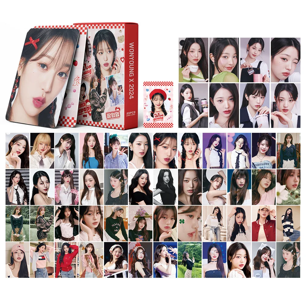 Lomo Cards 55pcs/set KPOP IVE WonYoung HD Double Side Print Photocards lomo cards