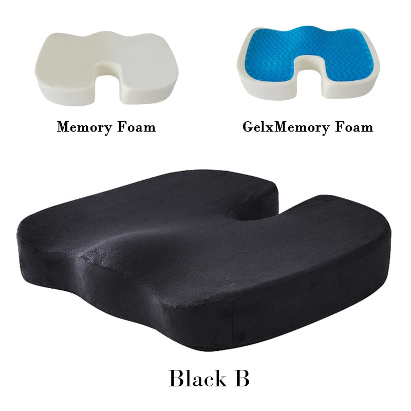 Gel Enhanced Seat Cushion,Non-Slip Orthopedic Gel & Memory Foam Coccyx Cushion for Tailbone Pain, Office Chair Car Seat Cushion 