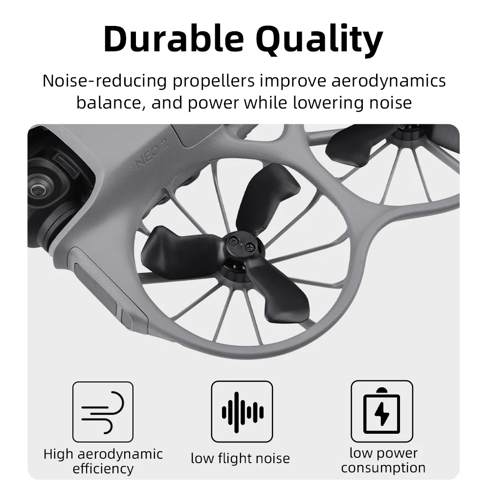 Hélices Drone Neo 2 PC 4,9cm Lot 4 Couleurs Anti-Bruit