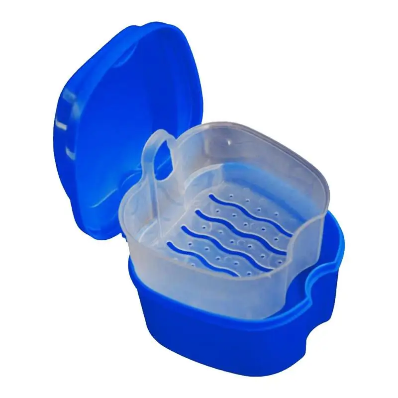 Dental Tooth Storage Bath Case With Net Strainer Denture Storage Box Portable Denture Container Denture Cleaning Solution Case pet dog toy interactive rubber balls for small large dogs puppy cat chewing toys pet tooth cleaning indestructible dog food ball