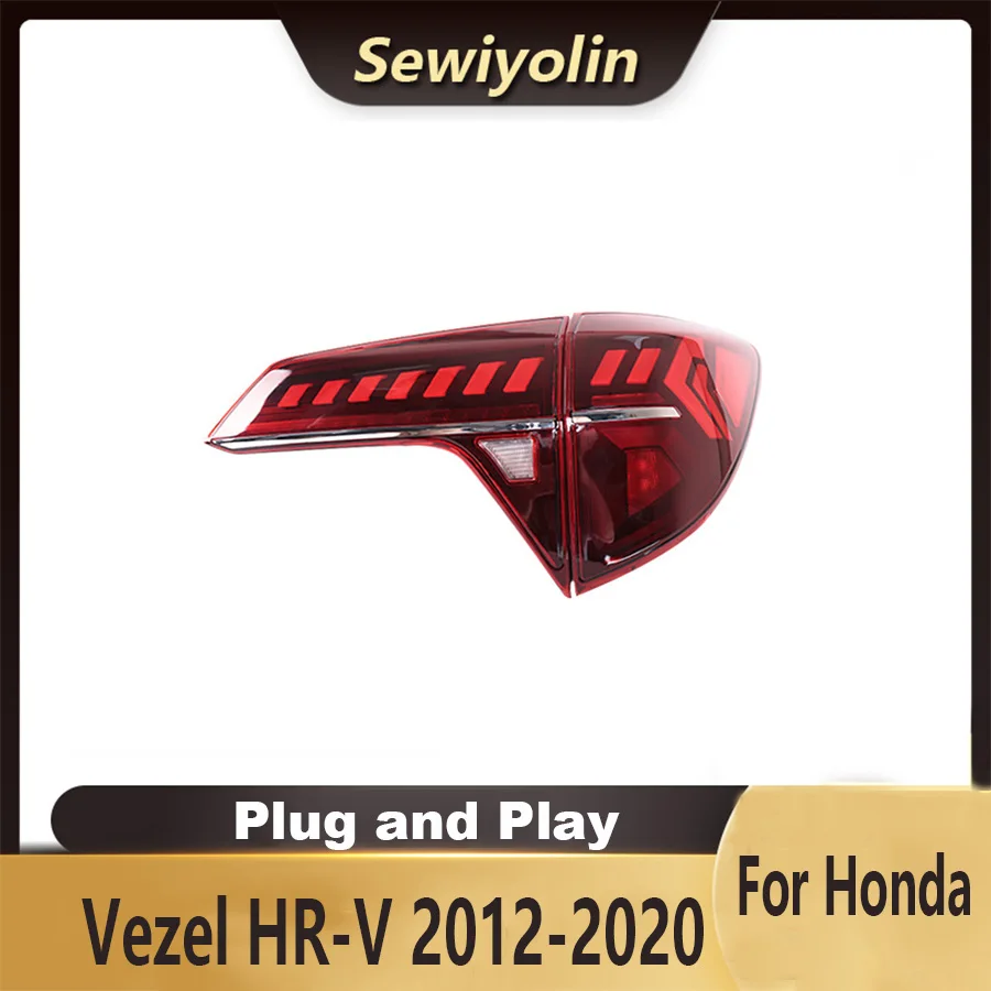 

For Honda Vezel HR-V 2012-2020 Car Accessories Animation LED Trailer Lights Tail Lamp Rear DRL Signal Automotive Plug And Play