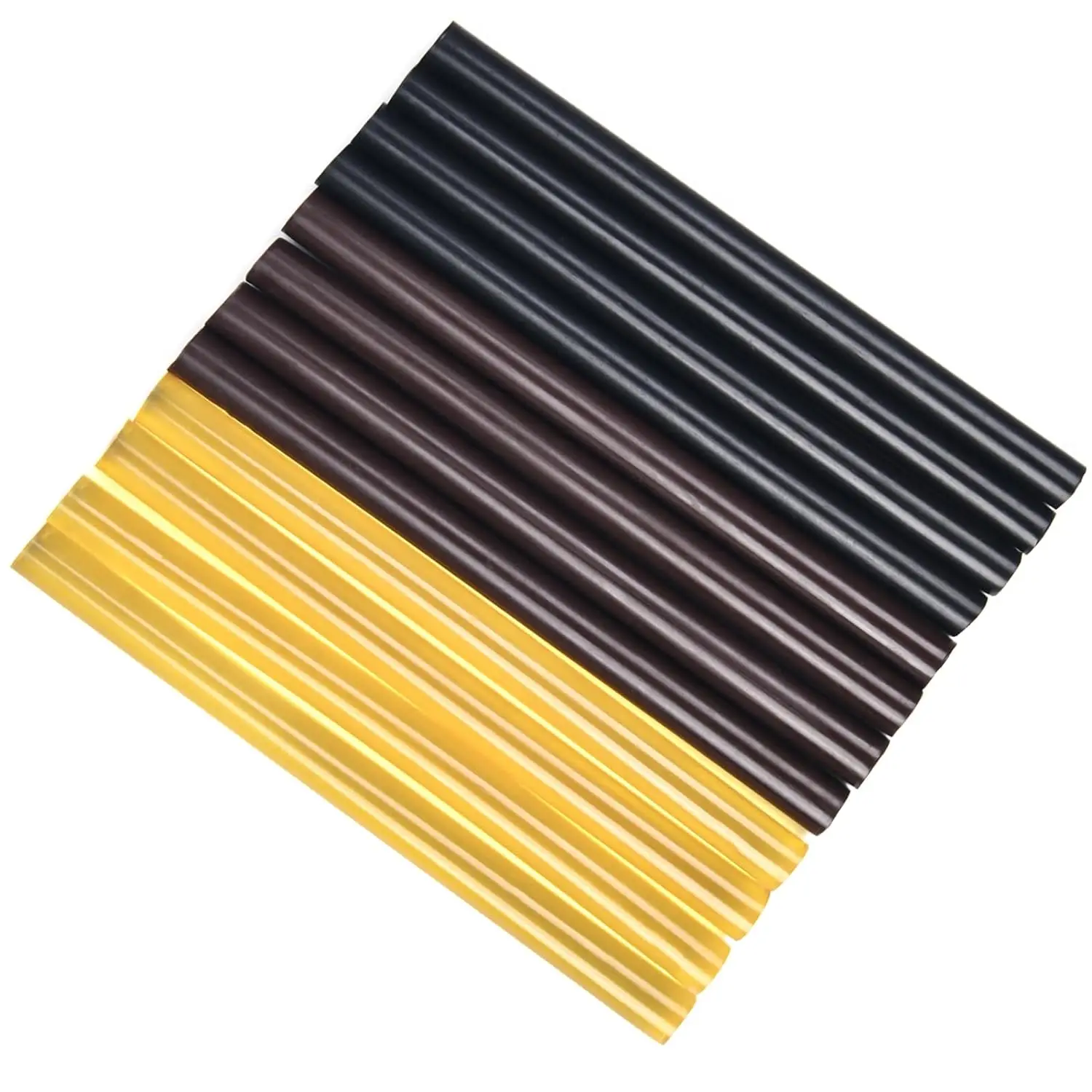 6pcs/pack 7.8mm * 100mm Hotmelt Keratin Glue Sticks High Quality Melting Hot Gun Glue Stick Black Brown Yellow Color For Hair Extension Glue Stick Keratin Glue
