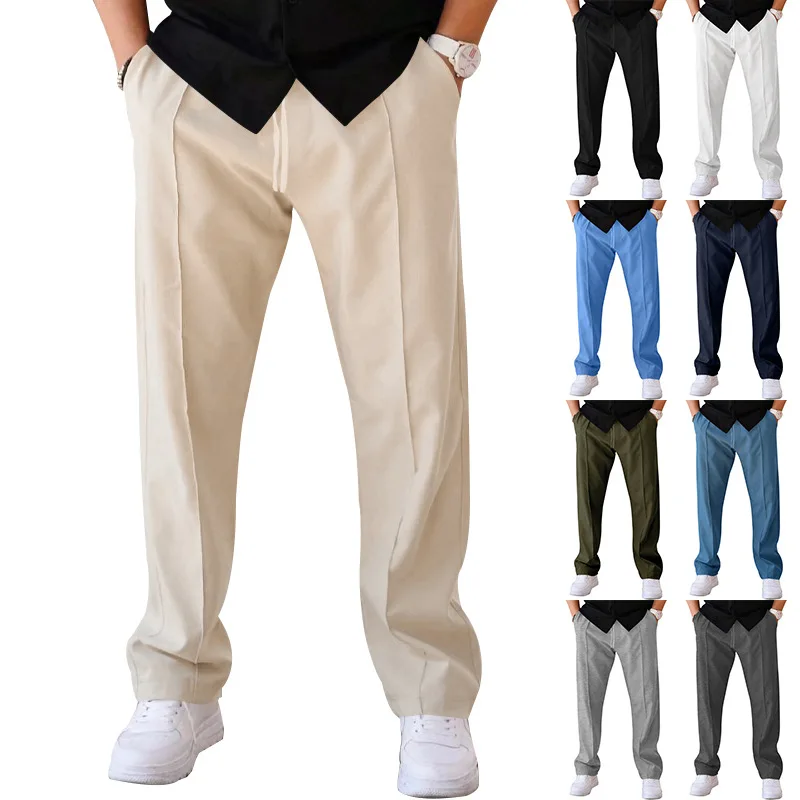 Pants Men Loose Leg Sports Casual Pants Oversize Long Pants Drawstring Men's pants Casual Trousers Comfortable Running Trousers