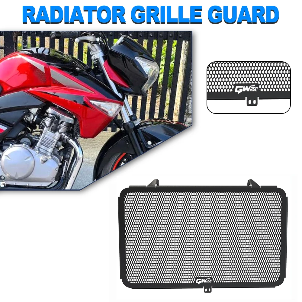

Moto For Suzuki GS R250 GW250 Inazuma Inazuma250 2013 2014 2015 2016 2017 G SR 250 Parts Radiator Grille Guard Cover Protector
