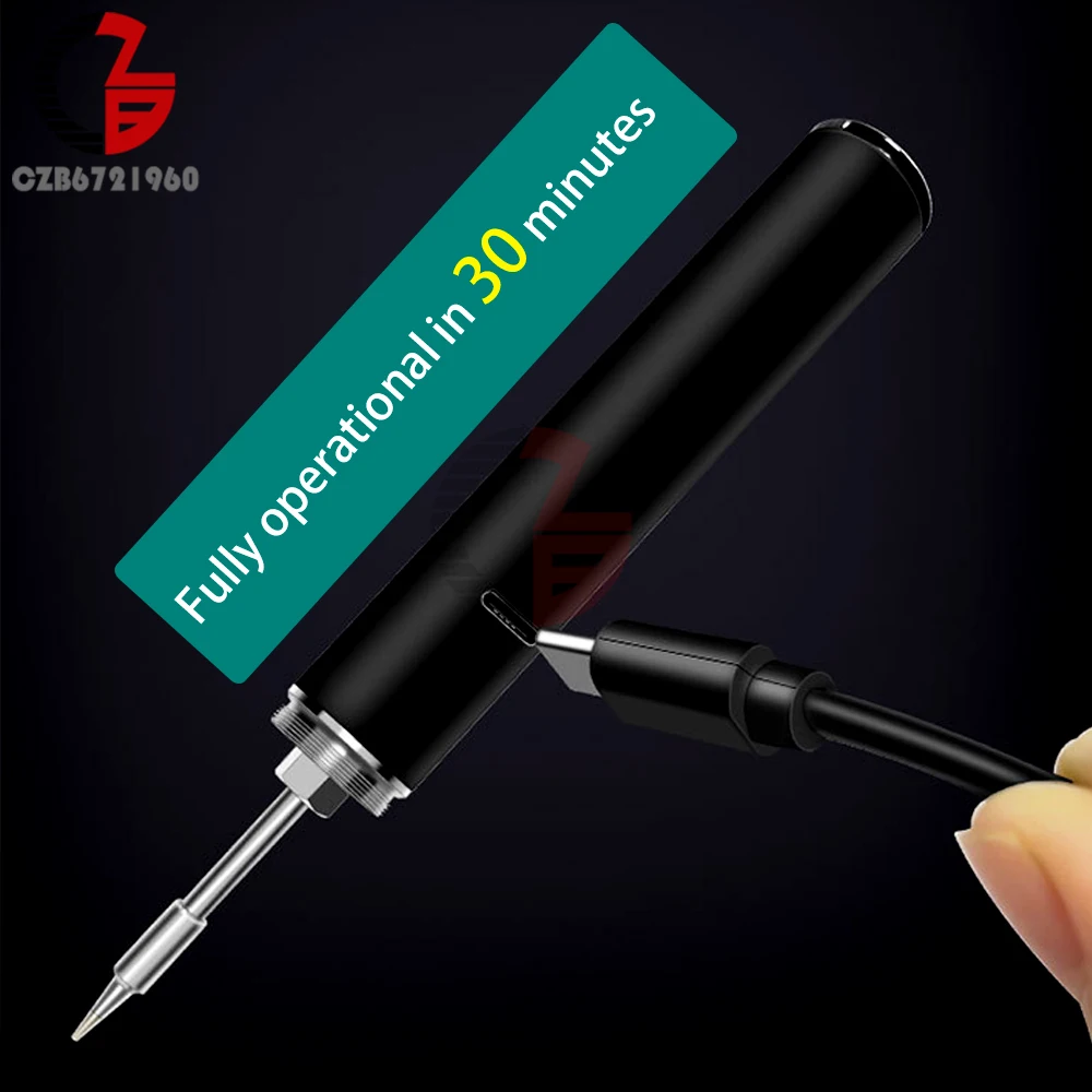 Cordless Soldering Iron USB 18650 Rechargeable Portable Soldering Iron Kit with Welding Pen Tool for Metal Jewelry Electric DIY