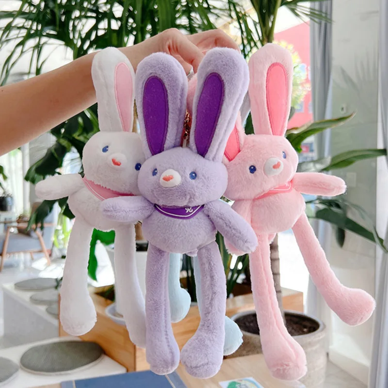 

Bunny Plush Toy Pull Ears Rabbit Stuffed Plushie Doll Decoration Peluche Animal Wholesale Dropshipping Kids Christmas Gifts