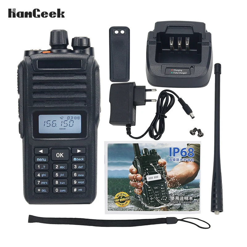 Hamgeek Ip68 Waterproof Professional Walkie Talkie Vhf Uhf Transceiver