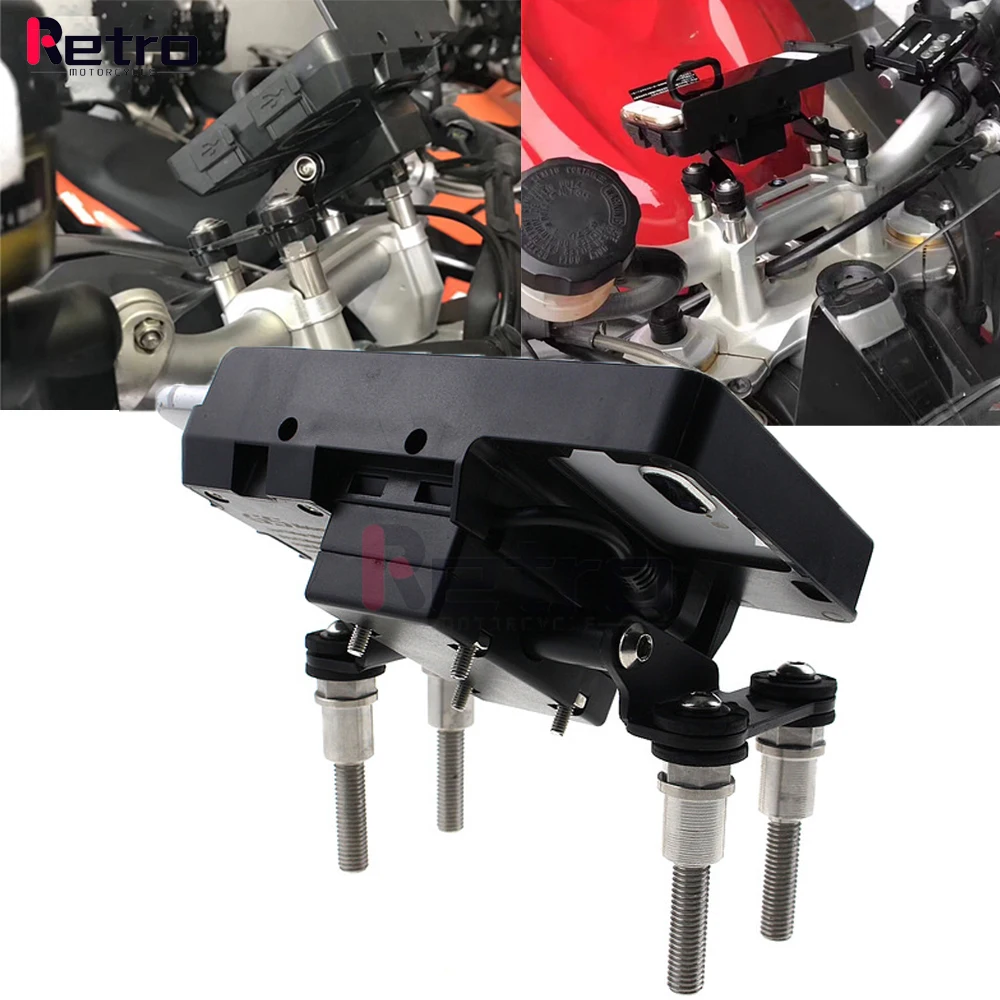 

USB Charger Phone Holder Stand Bracket for BMW R1200RS F750GS F850GS F700GS F800GS R1200R Motorcycle 12mm GPS Navigation Plate