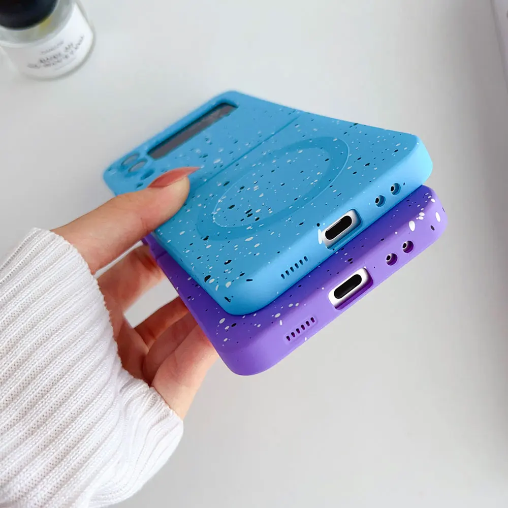 Magnetic Wireless Charging Soft Matte Star Cover Case