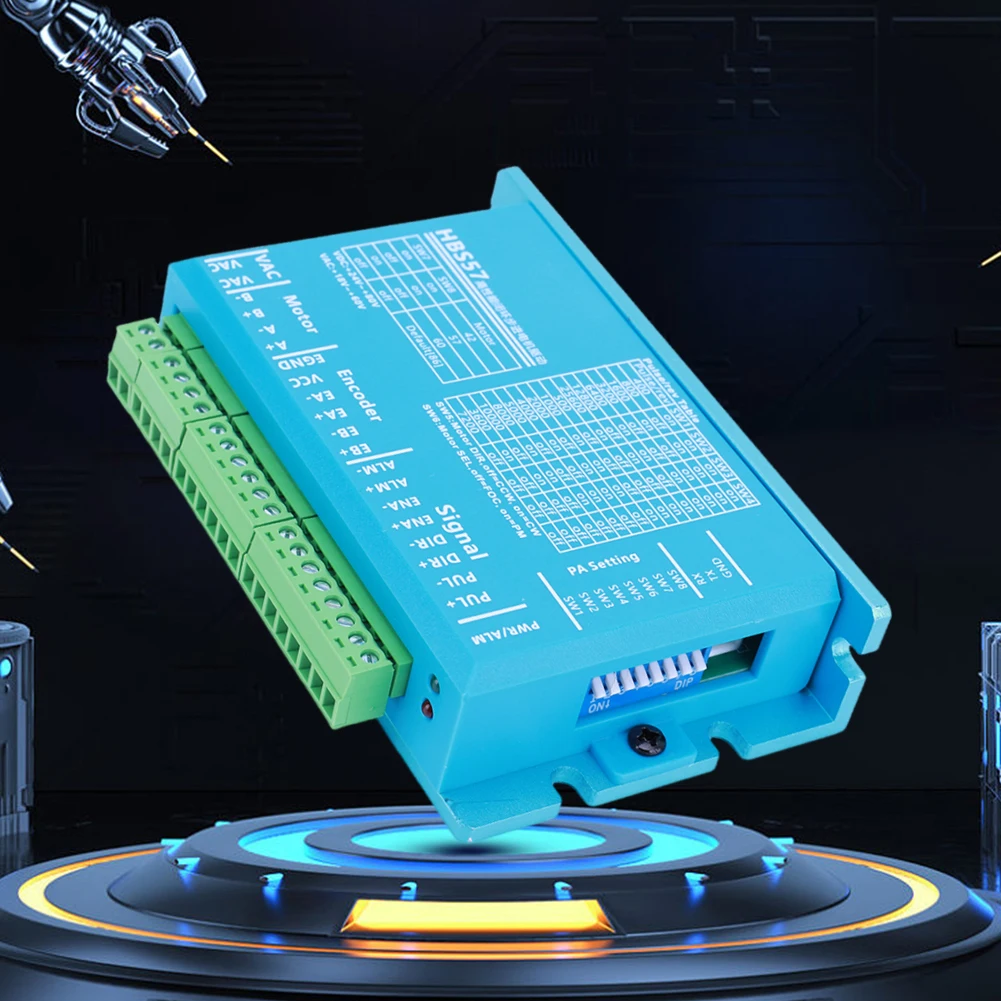 HBS57 스텝퍼 모터 드라이버 컨트롤러, AC20-80V/DC24-70V 스텝 모터 드라이버 인코더, Nema23/Nema24 모터용 2 상, 1000 라인