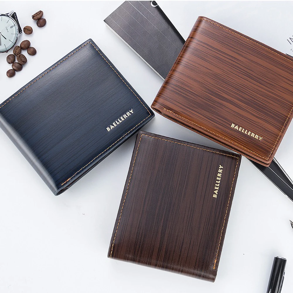 Baellerry Professional Slim Wallet Quick ID Window Zipper Closure Premium PU Leather Executive Gift Set