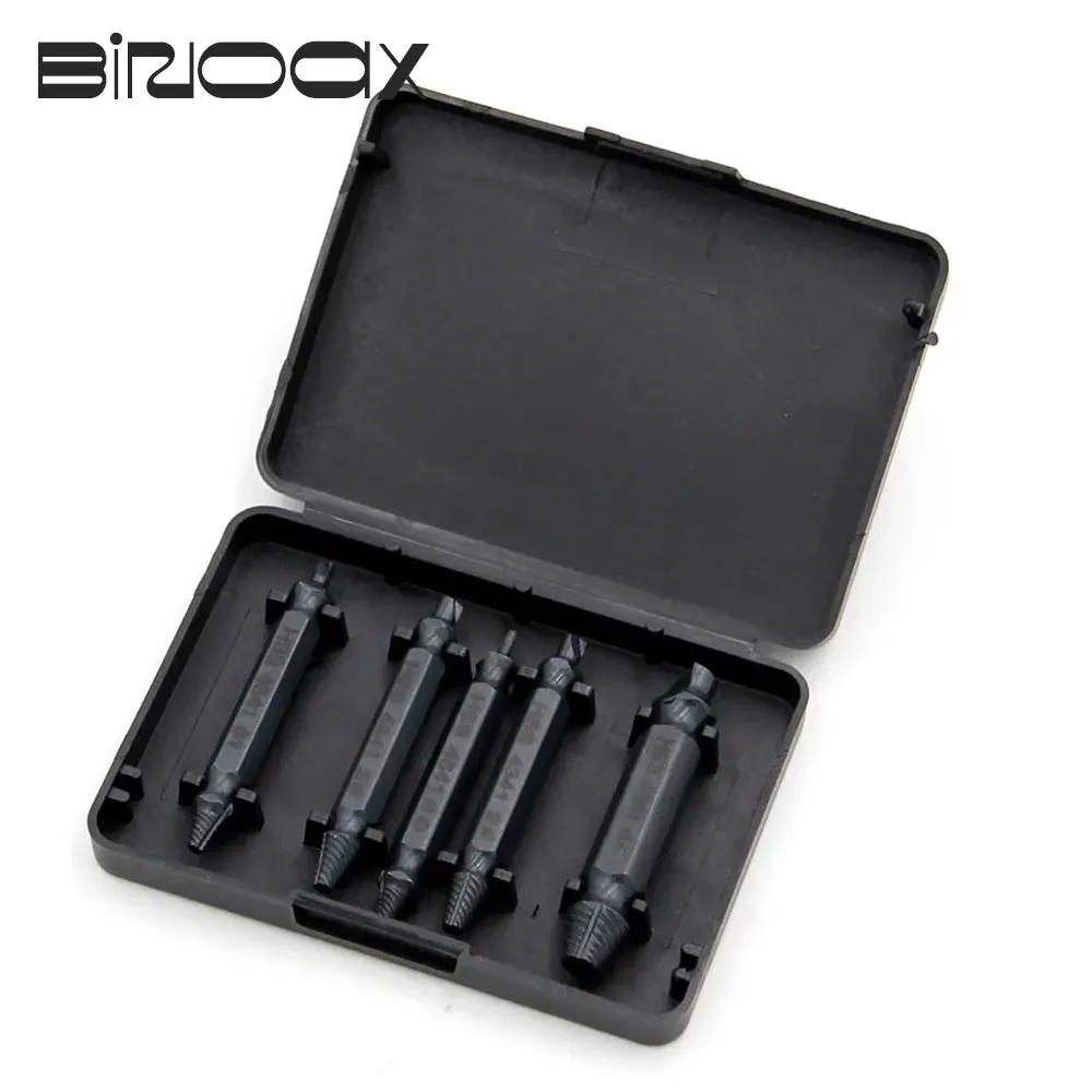 

Binoax 4/5Pcs Damaged Screw Extractor Drill Bit Set Stripped Broken Screw Bolt Remover Extractor Easily Take Out Demolition Tool