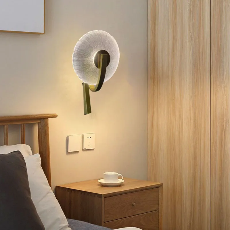Novelty LED Wall Lamp Gold Black Metal Clear Glass For Bedroom Living Room Restaurant Lighting Fixtures 3000K