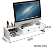 Desktop Storage Drawer Wooden Computer Laptop Elevated Stand with Drawers Creative Dormitory Office Desk Organizer Storage Rack 6