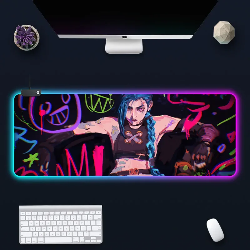 

900X400mm RGB Mouse PadLED League of Legend Anime Gaming Mousepad Mause Pad Gamer Accessories Mouse Carpet PC Desk Mat Backlit