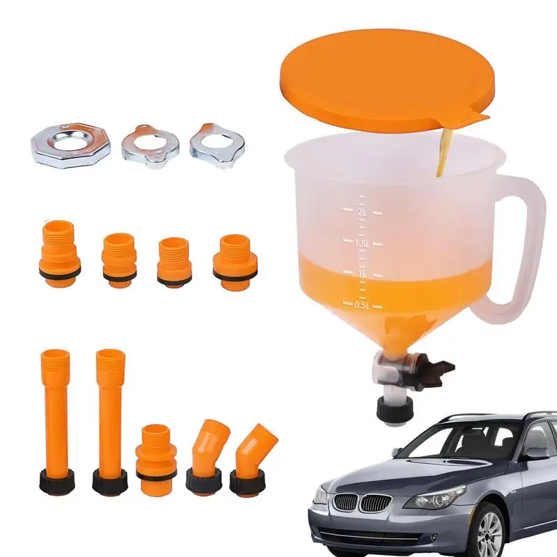 

15pcs Auto No-Spill Coolant Funnel Kit Spill Free Radiator Coolant Filling Funnel With Valve Switch Radiator Auto Accessories
