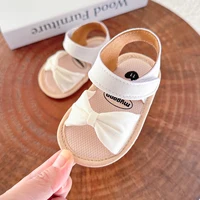 Infant Baby Girl Boy Sandals Comfort Premium Summer Outdoor Casual Beach Shoes with Flower Bowknot Anti Slip Rubber Sole Newborn 4
