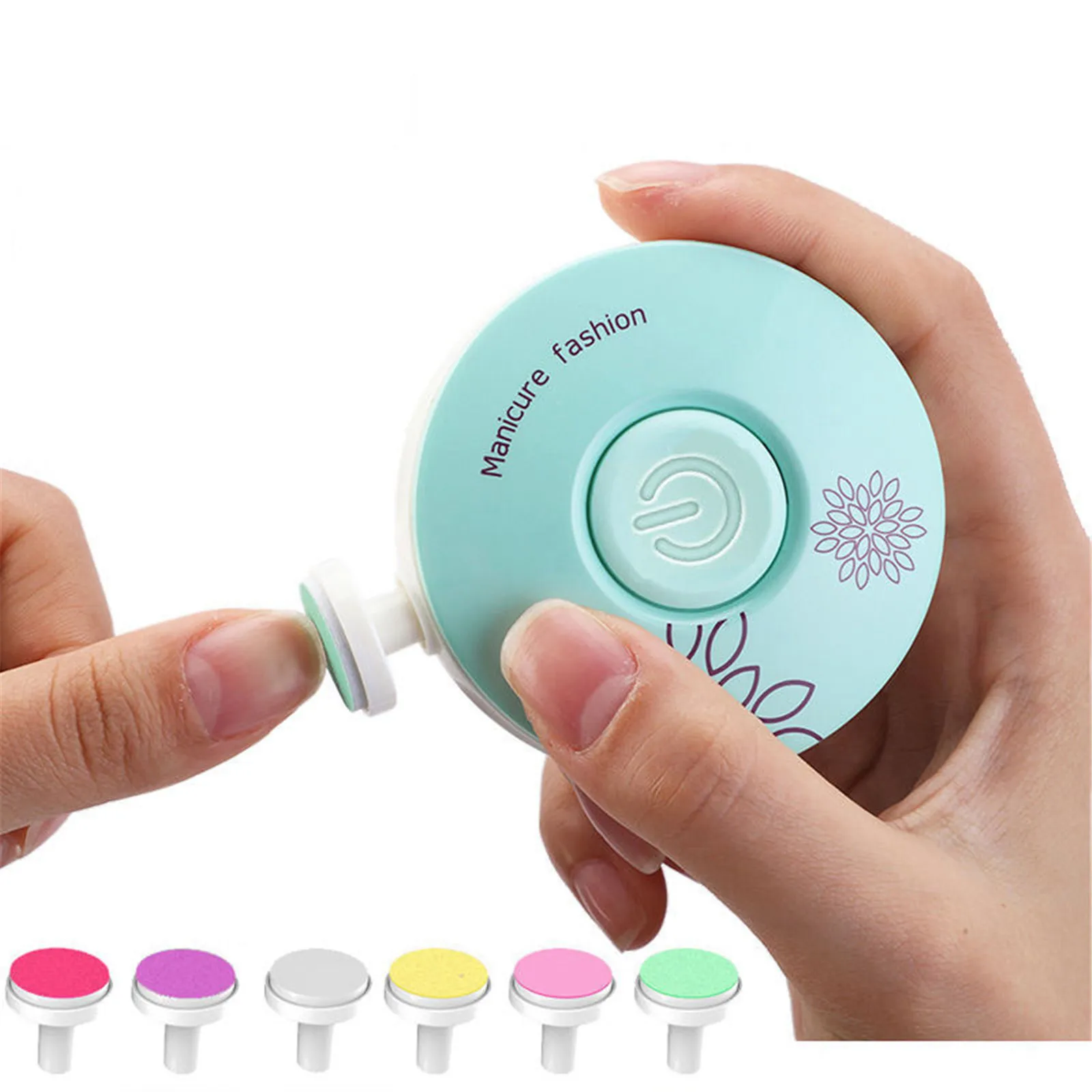 

6Pcs/Set Electric Baby Nail Trimmer Kid Nail Polisher Tool Infant Manicure Scissors Newborn Hygiene Kit Baby Nail Clipper Cutter