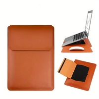 Housse pour ordinateur portable Dormin en cuir 13,3'15,6' avec support ergonomique réglable, conception Velcro non magnétique, étui portable pour Mac Dell HP 6