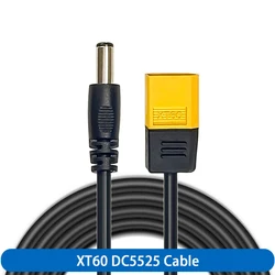Dual - Ended Power Cable with XT60 Male and DC5525 to Type - C Connectors for Versatile Electronics Use (XT60 to DC5525 0.5M)