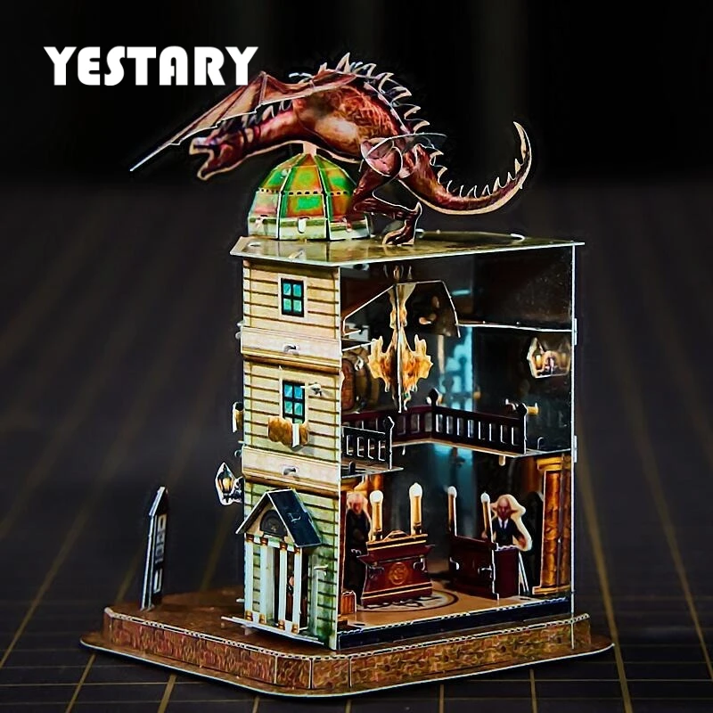 

YESTARY Diy 3D Metal Puzzle Building House Model Assembling Toys For Kid Building Kit 3D Puzzle For Adult Children Birthday Gift