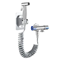 ชุดหัวฉีดชำระแบบพกพา สแตนเลส 304 พร้อมระบบทำความสะอาดตัวเอง 3