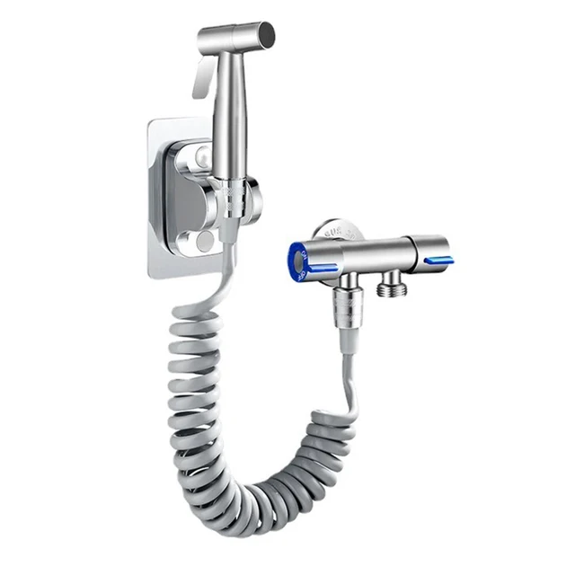 ชุดหัวฉีดชำระแบบพกพา สแตนเลส 304 พร้อมระบบทำความสะอาดตัวเอง 3 ชุดหัวฉีดชำระแบบพกพา สแตนเลส 304 พร้อมระบบทำความสะอาดตัวเอง 3