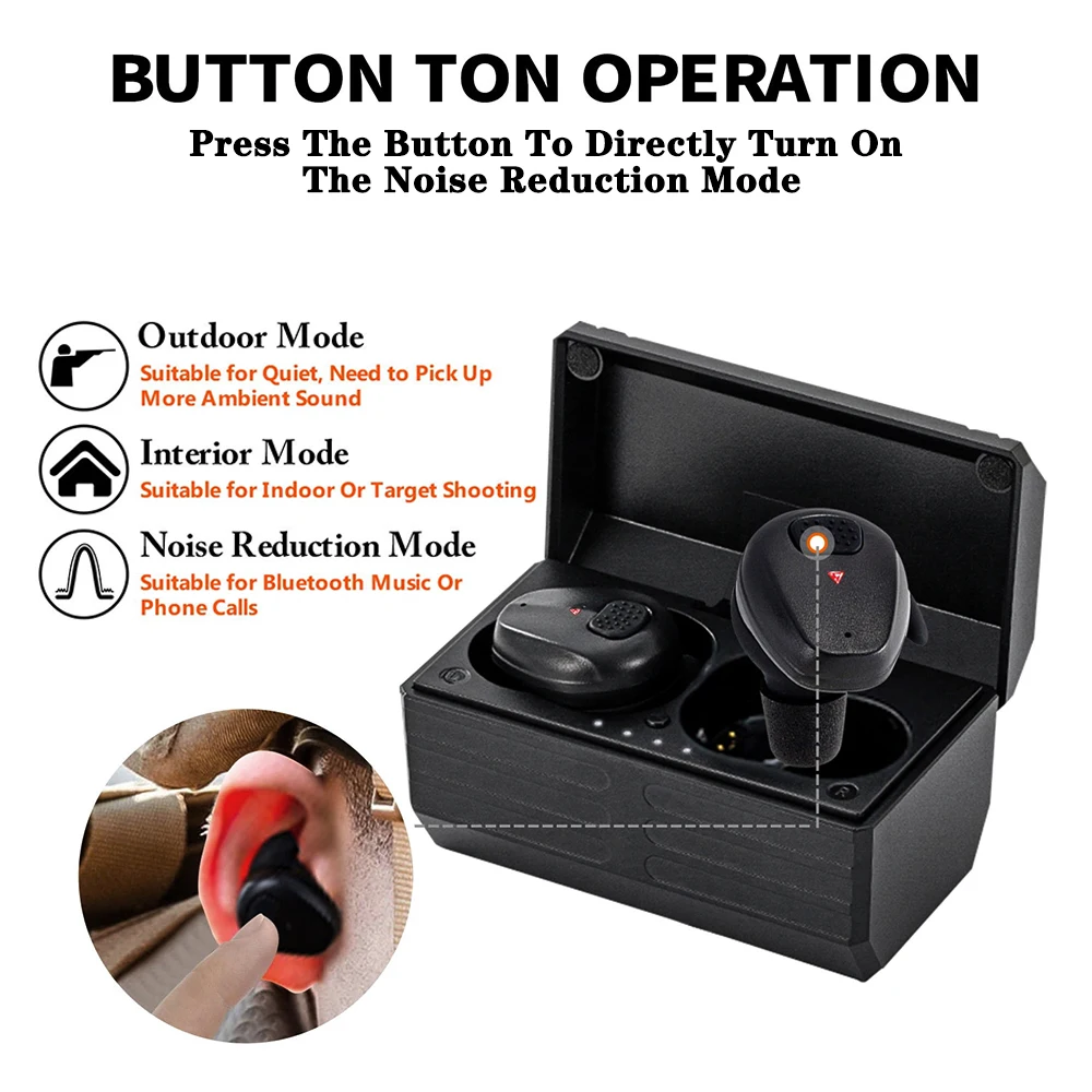 YHKEMA EB10 Bluetooth Electronic Communication Noise Canceling Ear Hearing Protection Earbuds For Hunting Shooting、Manufacturing electronic earmuffs noise cancelling headphones