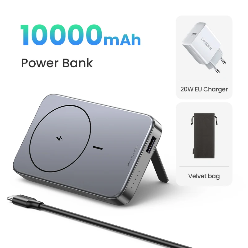 UGREEN Power Bank 10000mAh 20W - Grey - الدهماني للاتصالات