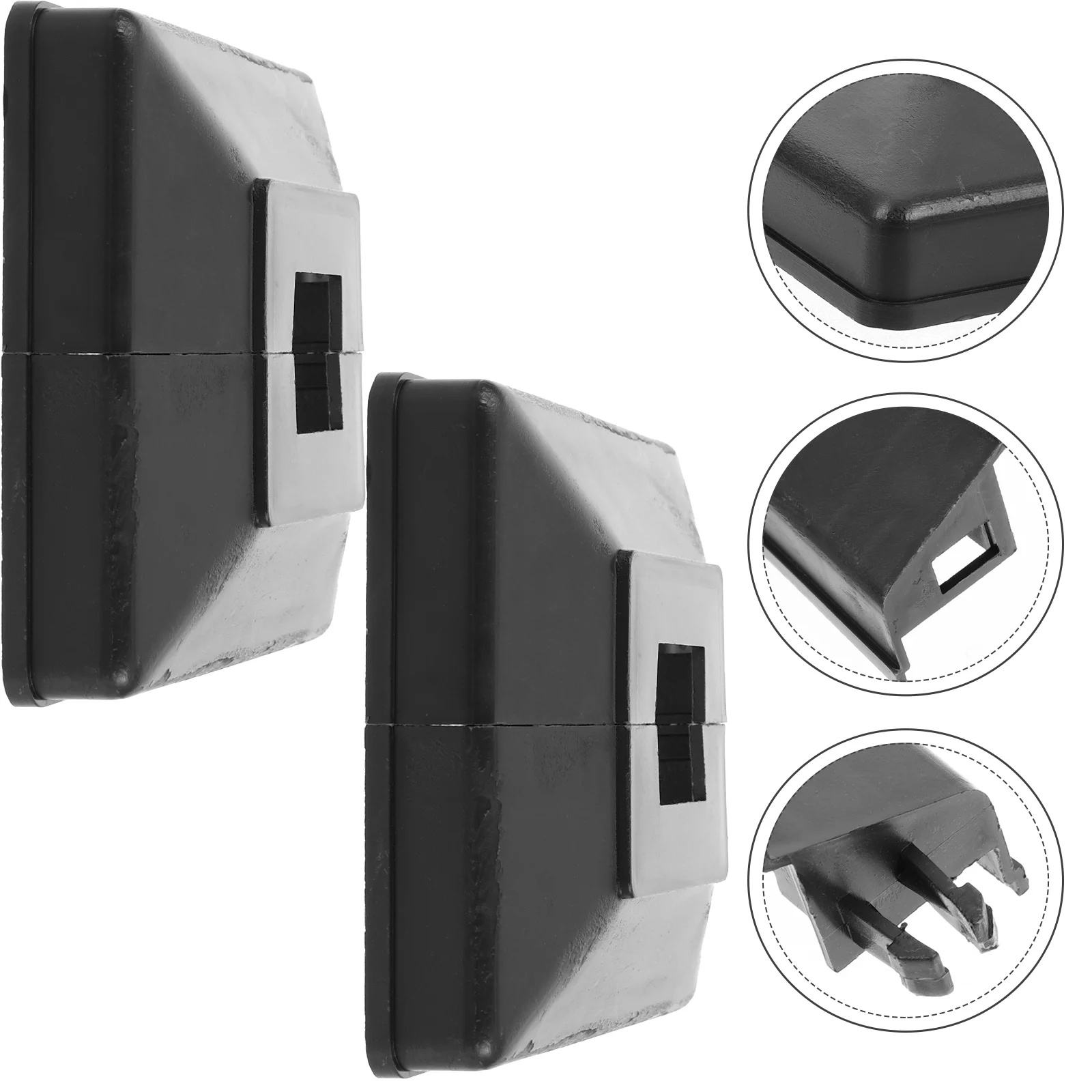 2 Pcs Guardrail Plastic Bottom Cover Lamp Post Cap Trim Skirt Split Fence Vinyl Parts Deck Caps Finials