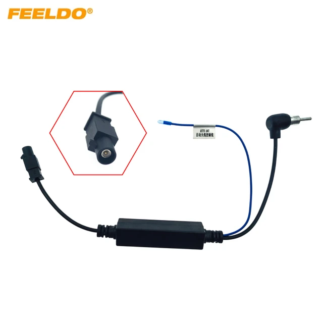 FEELDO-Adaptateur d'antenne d'autoradio pour Volkswagen, Audi, Cristaux,  Ford, Renault, Prise coudée, Câble, Fakra, Connecteur mâle, Amplificateur -  AliExpress