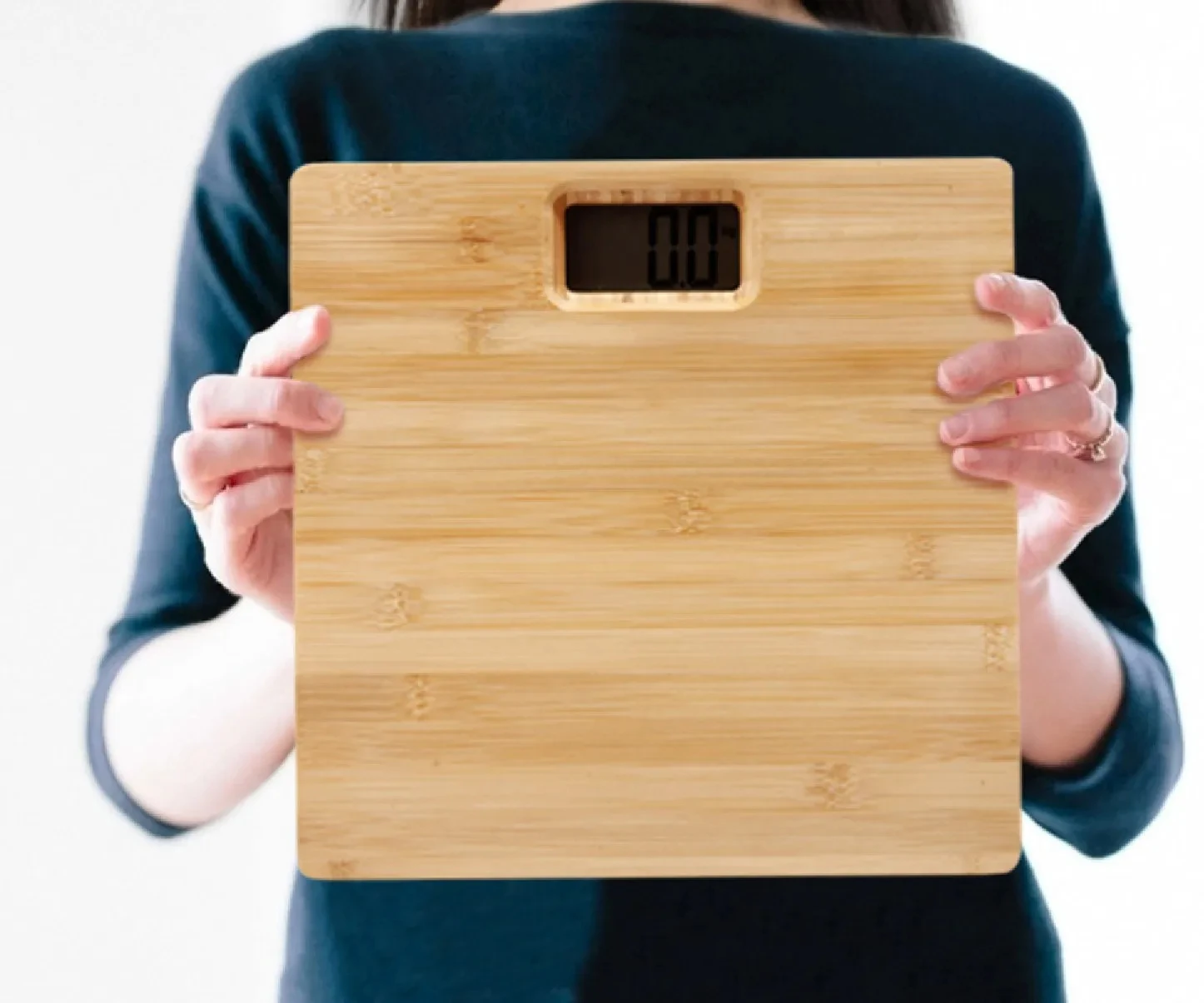Wood Bathroom Smart Body Fat With 60 Inch Soft Measuring Tape LED Digital Weight USB Charging Household Scale_voghion.com