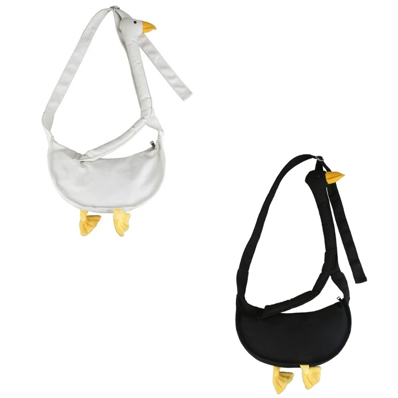 Funny Animal Crossbody Bag Cartoon Chest Purse Unique Canvas Shouldder Bag