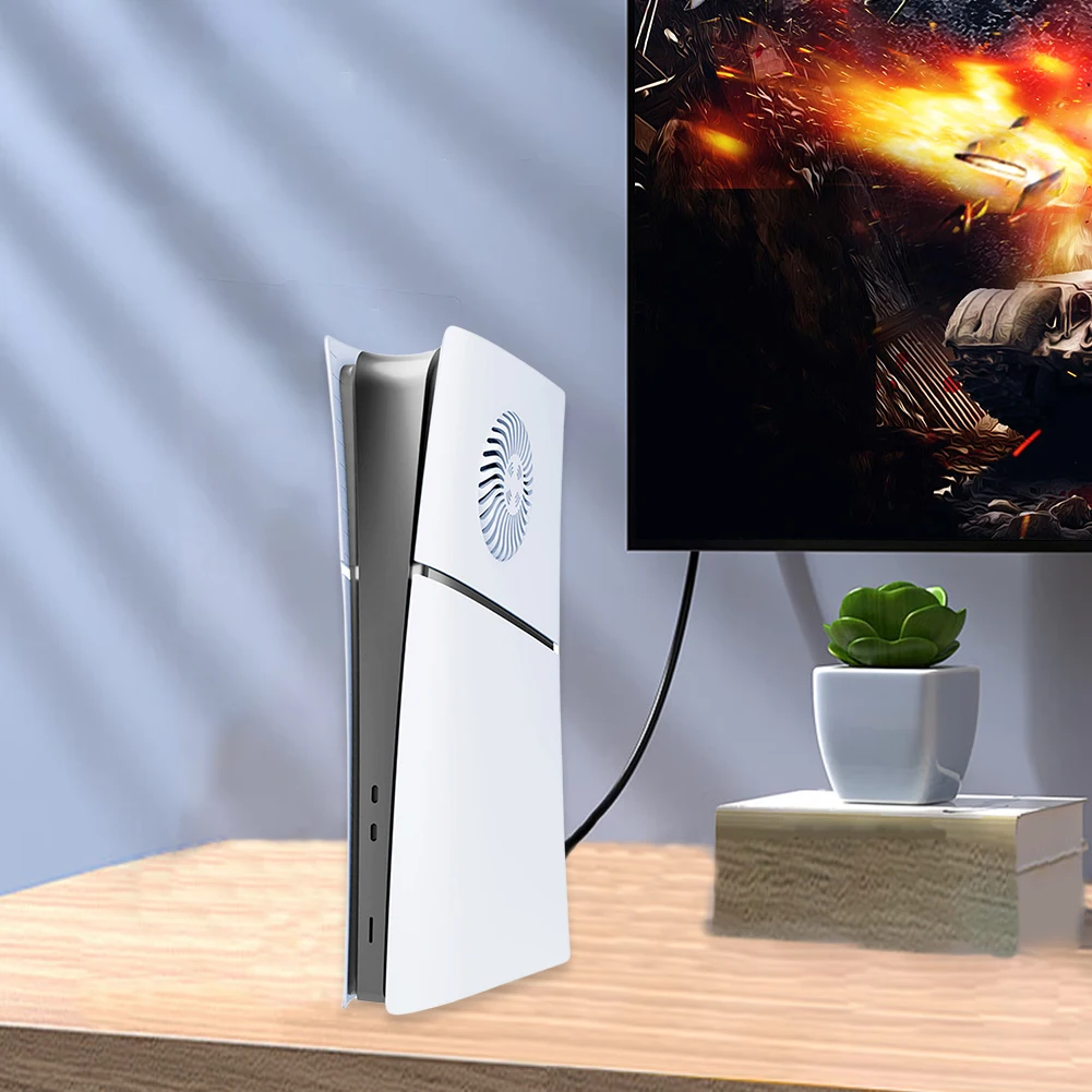 Replacement Shell with Cooling Vents Protective Shell Cover Anti-Scratch Premium ABS Replacement Shell for PS5 Slim Console