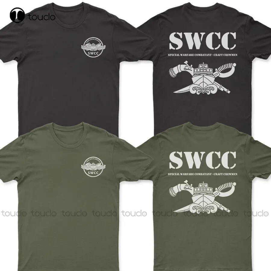 Футболка Swcc мужская хлопковая, дешевые рубашки с военно-морским кораблем особой боевой команды, стиль ретро, уличная одежда