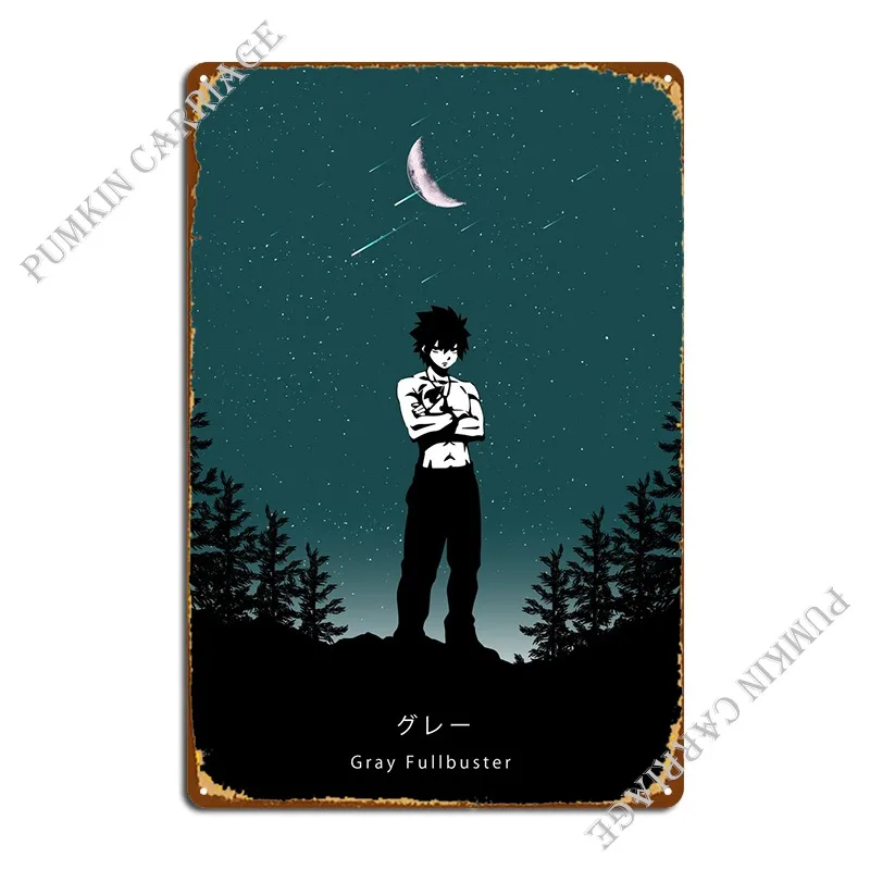 

Серый металлический плакат Fullbuster Fairy Tail для гостиной, паба, кухни