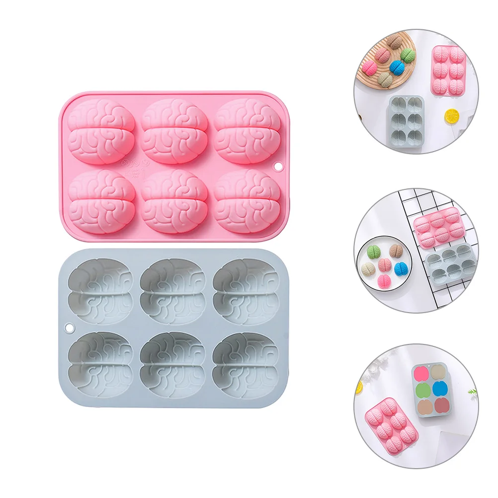 

2 Pcs Chocolate Mold Silicone Candy Molds Baking Tools Fondant Kitchen for Crafts Silica Gel