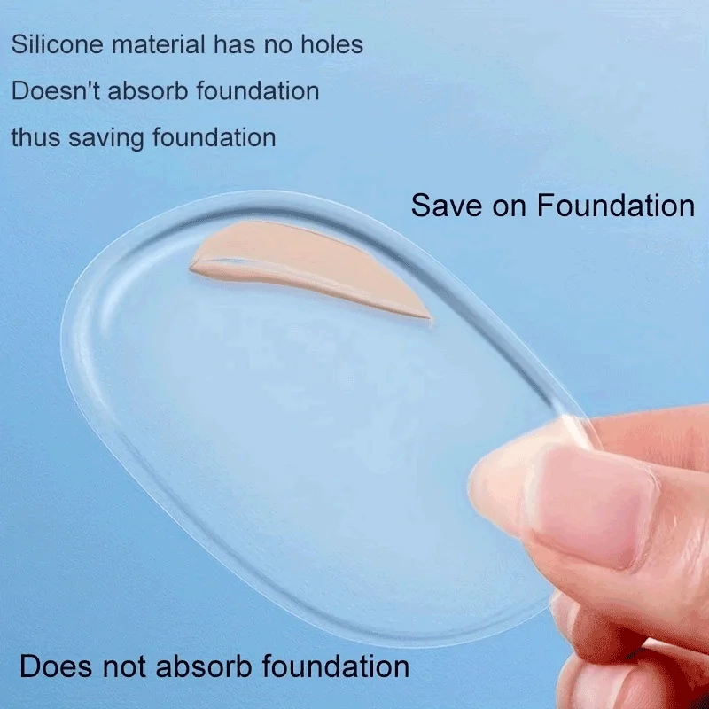 

5pcs Make Up Kit Silicone Puff Transparent Silica Powder Sponge Makeup Puff Drop Style Silicone Puff Transparent