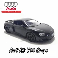 1:36 Audi R8 V10 Coupe Pullback Toy Car Model Official Licensed Alloy Diecast Vehicle Scale Replica Xmas Gift Kid Boy Toy 1
