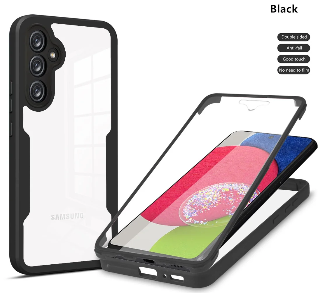 Dual-Layer Clear Phone Case with Screen Protector Cover