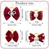 10/20PCS Puppy Bows 2024 New Red Series Dog Bows With Rubber Bands Pet Accessories For Dogs and Cats Handmade Cute Dog Bowknots 3
