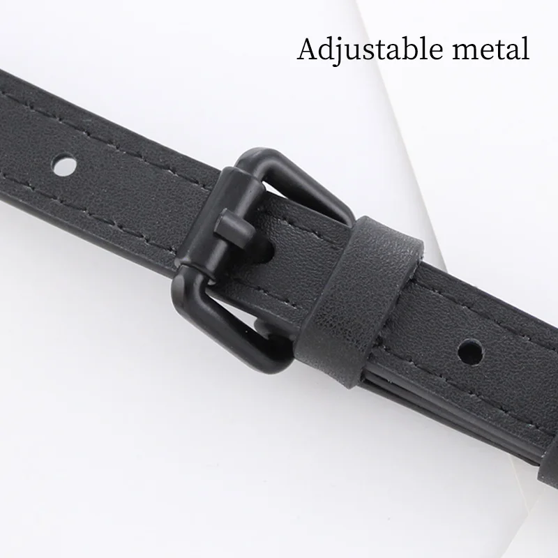 TINBERON Genuine Leather Bag Strap Adjustable 70CM-90CM Black Shoulder Strap Square Hook Accessories Women's Fashion Bag Straps