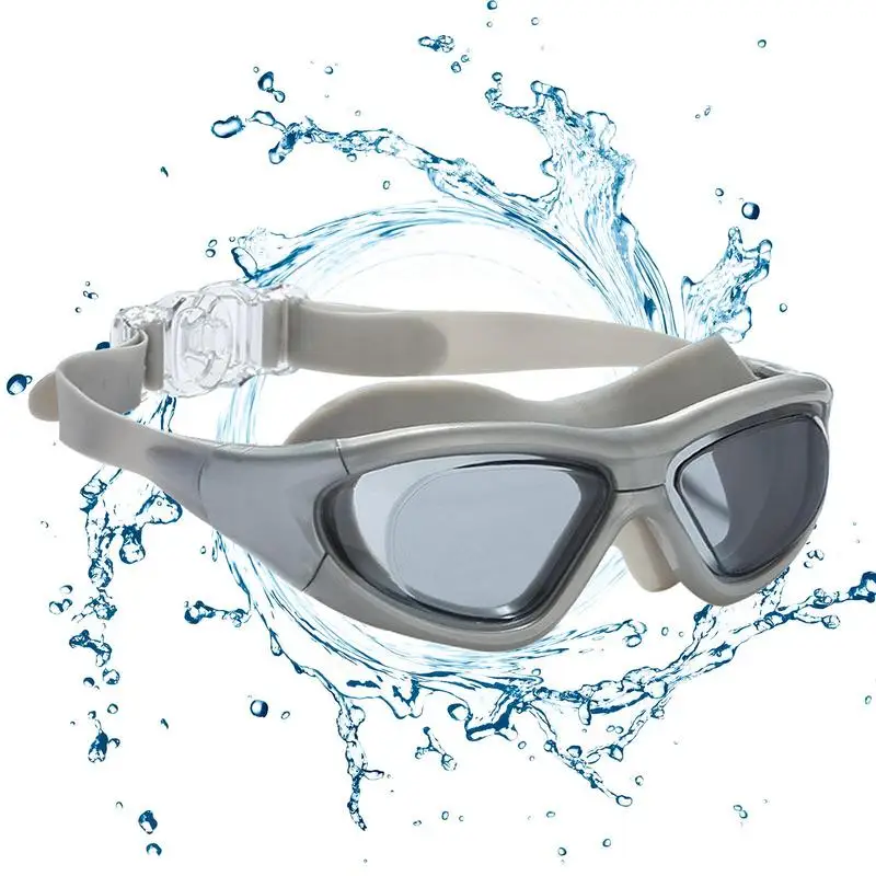 

Очки для плавания с широким обзором, очки для плавания с защитой от запотевания и УФ-защитой, не протекают, для женщин, мужчин, взрослых, детей