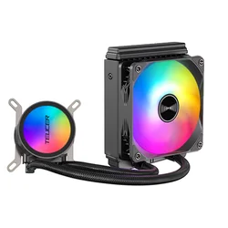 RGB Fan Liquid Cooling System with 120mm Radiator and Compact Heatsink (WHITE)