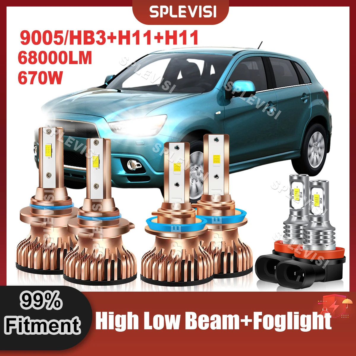 

Сменные светодиодные фары, комплект противотуманных фар 6000K 9 В-24 В для Mitsubishi RVR 2011 2012 2013 2014 2015 2016 2017 2018 2019