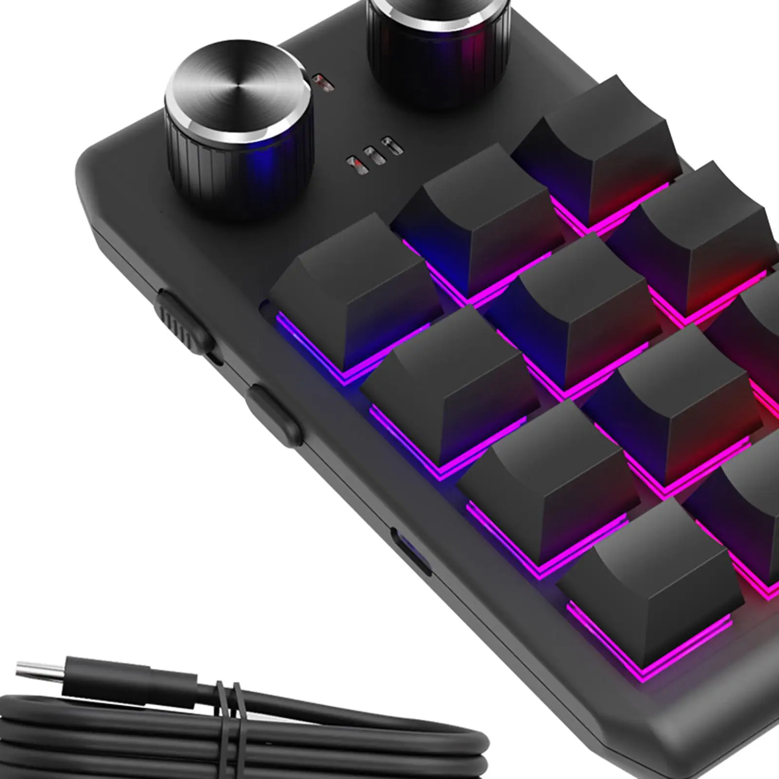 기계식 키보드 미끄럼 방지 RGB LED 12 키, 실험실 음악 디자이너