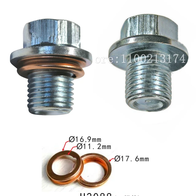 Juego de tapón y arandelas de cárter de aceite para NISSAN, sustituye a OE  11128-01M05