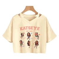 T-shirt court graphique Sexy pour femme, gothique Y2k, Style coran des années 90, vêtements pour femmes, Katseye, imprimé drôle 4