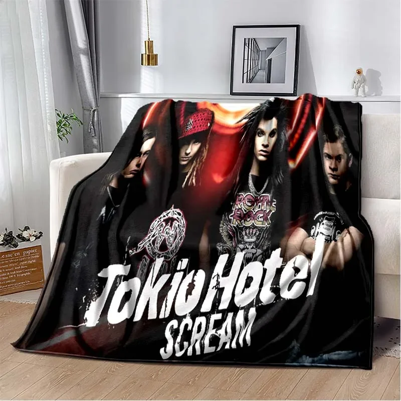 Fashionable Art Print Tokio Hotel Throws Blanket Home Living Room Sofa Sleeping Blanket Bedding Supplies Warm Cover Blanket Gift