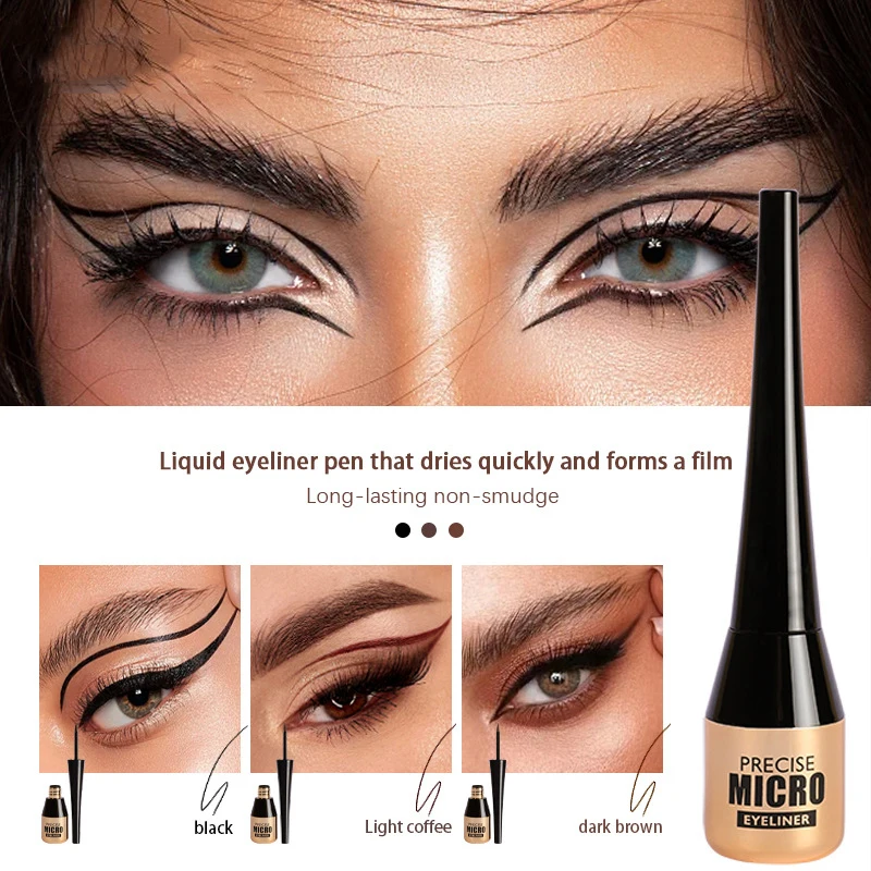 

Liquid Eyeliner Very Thin Tip Quick Dry Easy To Wear Lasting Waterproof Sweatproof Sexy Eye Makeup for Beginners